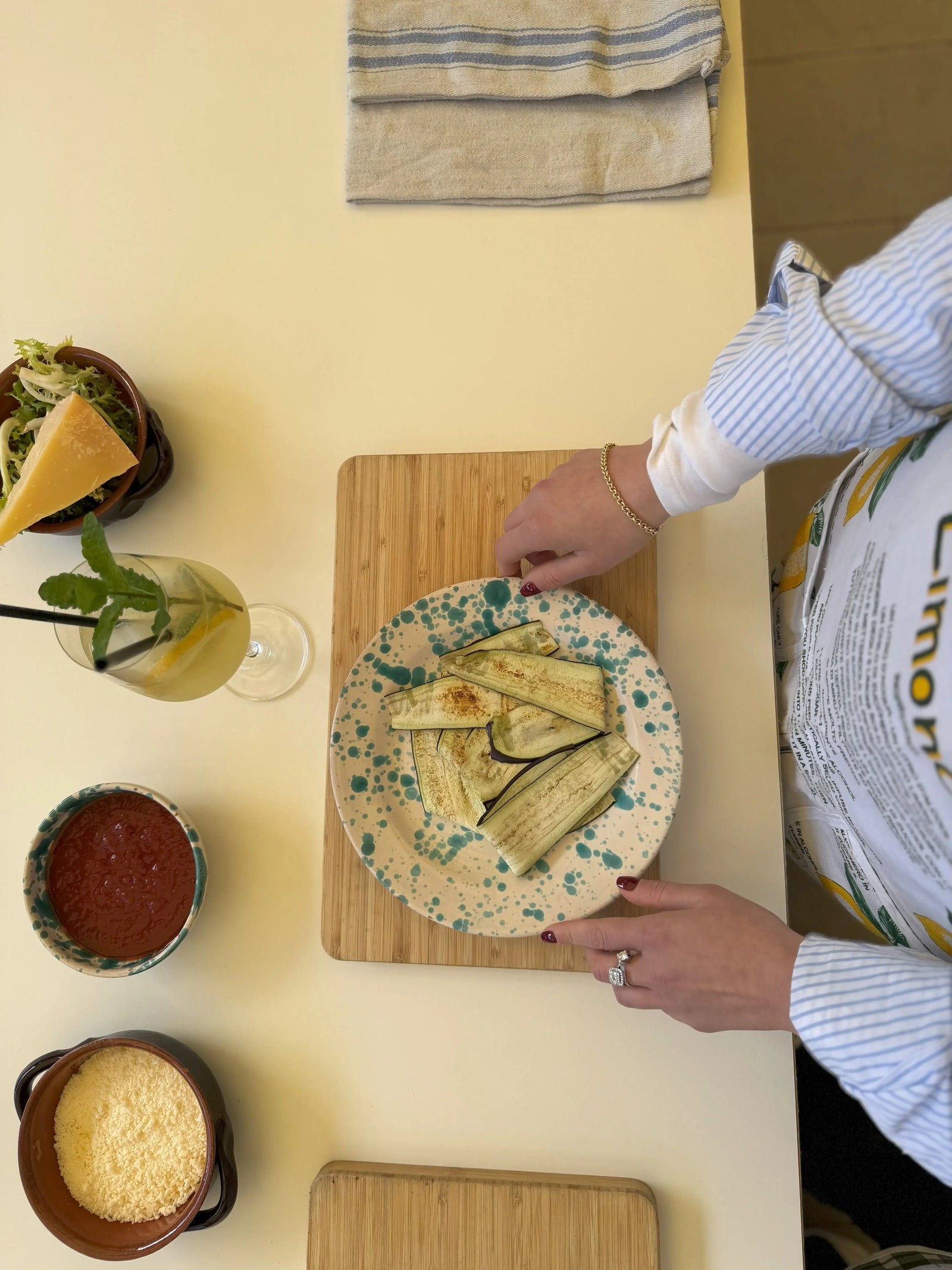 Gluten Free Cooking Class Sorrento eggplant roll