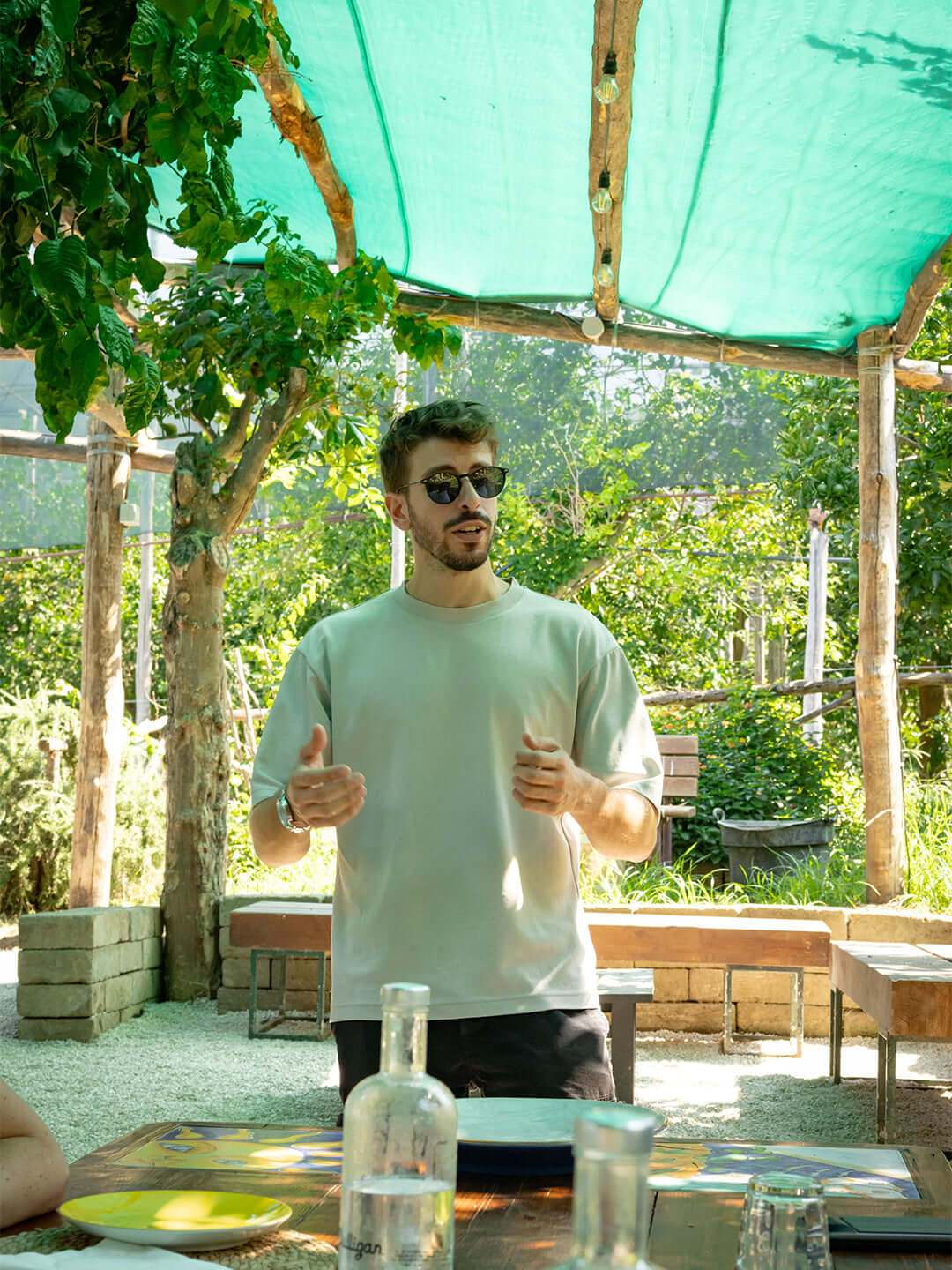 A guide explaining the Lemon Tour and Limoncello tasting experience in Sorrento's lush countryside.